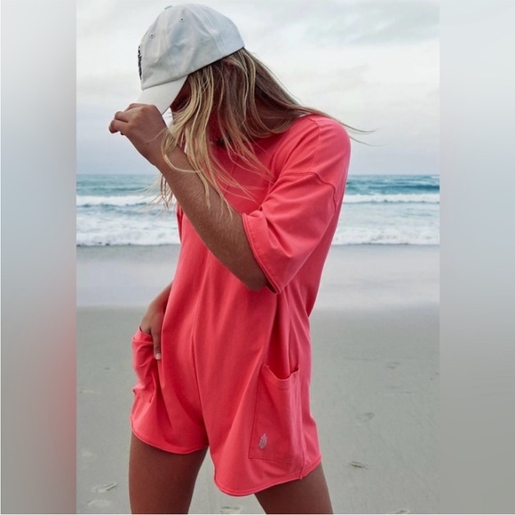 FP Movement by Free People Pants - Free People Movement Hot Shot Tee Romper Hot Neon